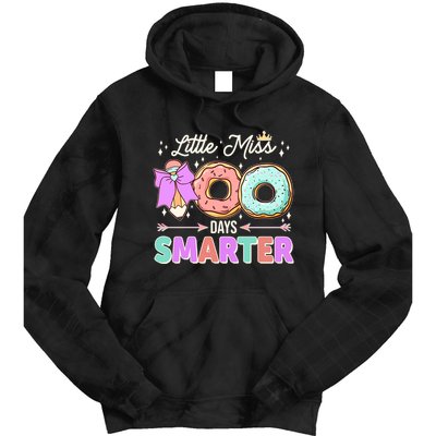 Cute Little Miss 100 One Hundred Days Smarter Tie Dye Hoodie
