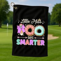 Cute Little Miss 100 One Hundred Days Smarter Golf Towel