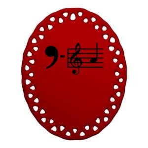 Comma La Music Notes Kamala Harris Music Teacher Elections Ceramic Oval Ornament