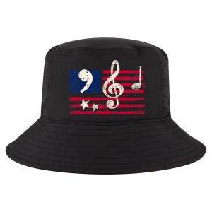 Comma La Music Notes Kamala Harris Music Teacher Elections Cool Comfort Performance Bucket Hat