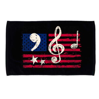 Comma La Music Notes Kamala Harris Music Teacher Elections Microfiber Hand Towel