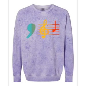 Comma La Music Notes Kamala Harris Music Teacher Elections Colorblast Crewneck Sweatshirt