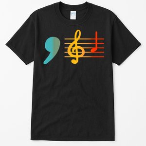 Comma La Music Notes Kamala Harris Music Teacher Elections Tall T-Shirt