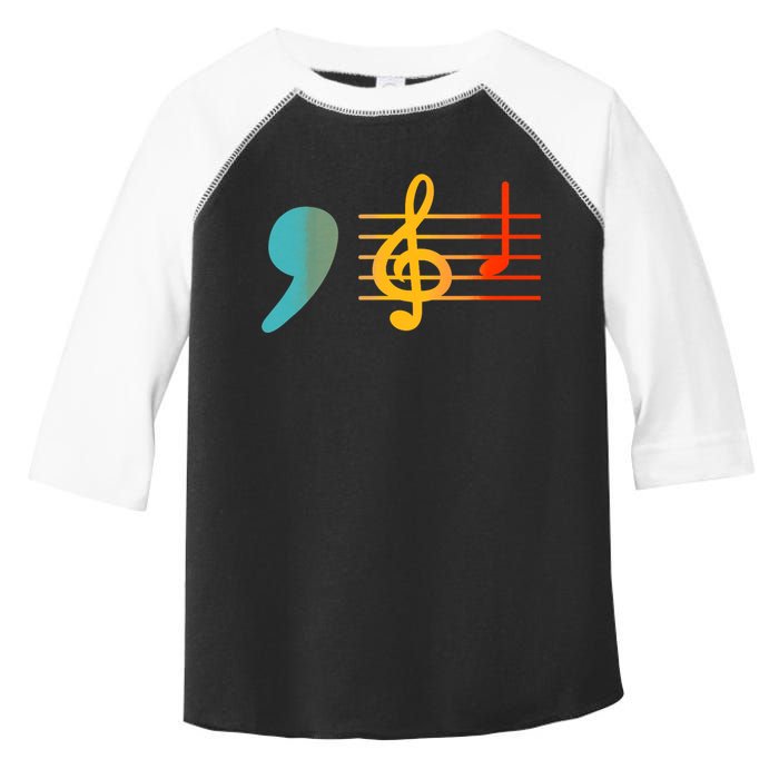 Comma La Music Notes Kamala Harris Music Teacher Elections Toddler Fine Jersey T-Shirt