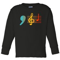 Comma La Music Notes Kamala Harris Music Teacher Elections Toddler Long Sleeve Shirt