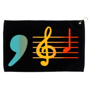 Comma La Music Notes Kamala Harris Music Teacher Elections Grommeted Golf Towel