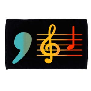 Comma La Music Notes Kamala Harris Music Teacher Elections Microfiber Hand Towel