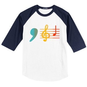 Comma La Music Notes Kamala Harris Music Teacher Elections Baseball Sleeve Shirt