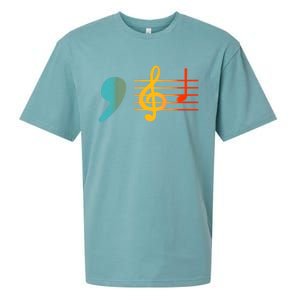 Comma La Music Notes Kamala Harris Music Teacher Elections Sueded Cloud Jersey T-Shirt