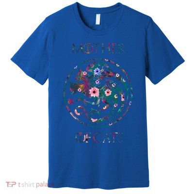 Womens Mother Of Cats Shirt With Flower Art Cat Lovers Gift Tank Top