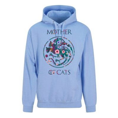 Cat Lovers Meaningful Gift Mother Of Cats With Floral Art Gift Unisex Surf Hoodie