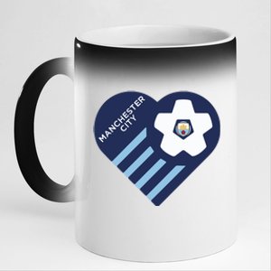 Cool Love Man City Soccer Team 11oz Black Color Changing Mug