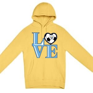 Cool Love Man City Soccer Team Premium Pullover Hoodie