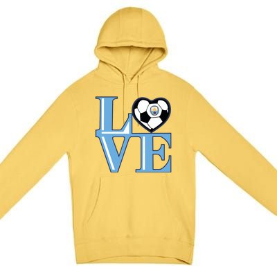 Cool Love Man City Soccer Team Premium Pullover Hoodie