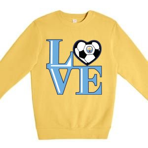 Cool Love Man City Soccer Team Premium Crewneck Sweatshirt