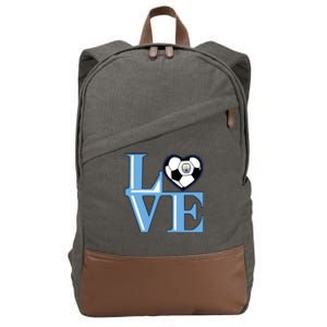 Cool Love Man City Soccer Team Cotton Canvas Backpack