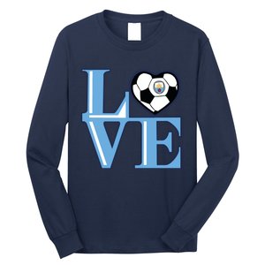 Cool Love Man City Soccer Team Long Sleeve Shirt