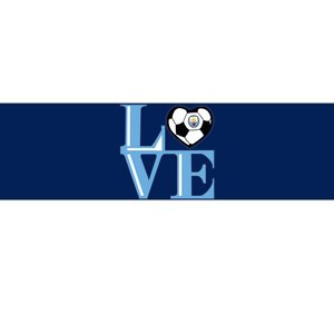 Cool Love Man City Soccer Team Bumper Sticker