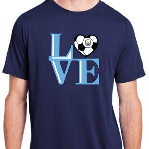 Cool Love Man City Soccer Team Adult ChromaSoft Performance T-Shirt