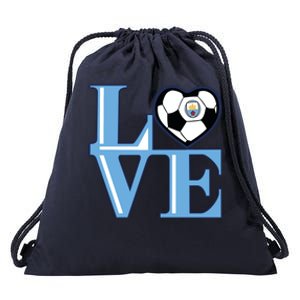 Cool Love Man City Soccer Team Drawstring Bag