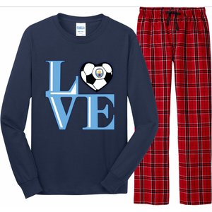 Cool Love Man City Soccer Team Long Sleeve Pajama Set