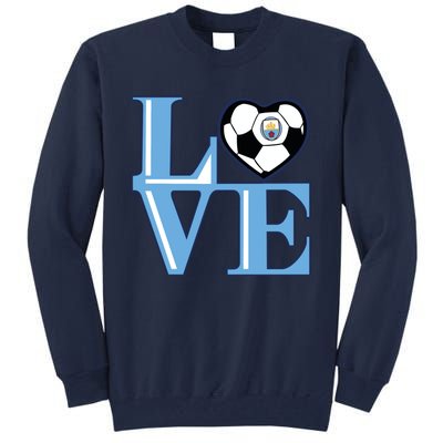 Cool Love Man City Soccer Team Tall Sweatshirt