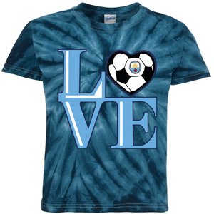 Cool Love Man City Soccer Team Kids Tie-Dye T-Shirt