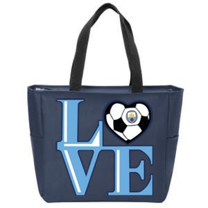 Cool Love Man City Soccer Team Zip Tote Bag