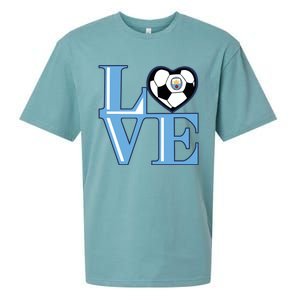 Cool Love Man City Soccer Team Sueded Cloud Jersey T-Shirt