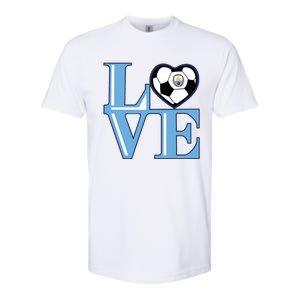 Cool Love Man City Soccer Team Softstyle CVC T-Shirt