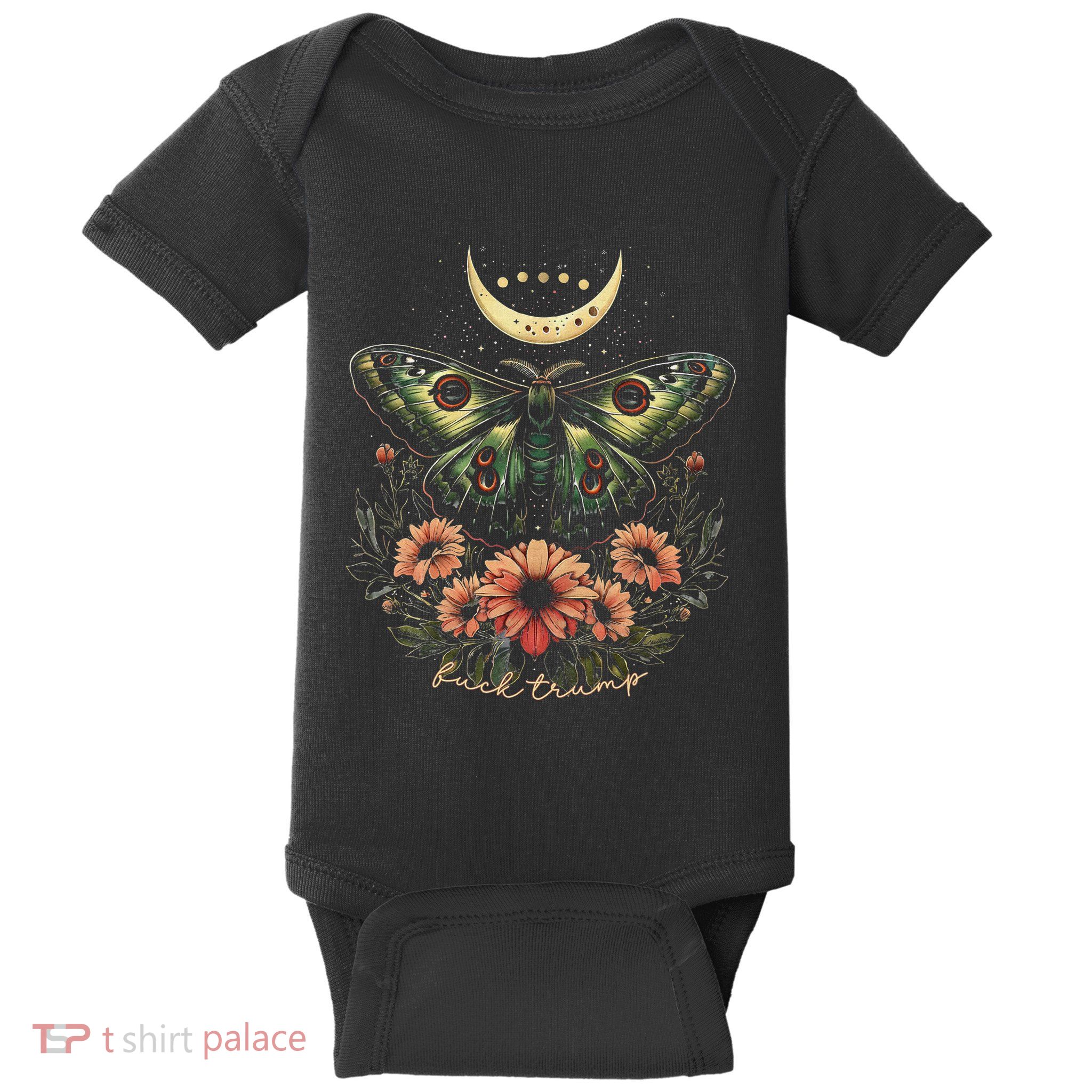 Celestial Luna Moth Subtle Anti Trump Baby Bodysuit