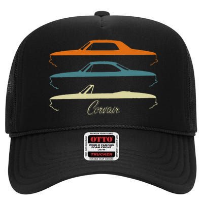 Corvair Late Model Slihouettes 1965 1966 1967 1968 1969 High Crown Mesh Back Trucker Hat