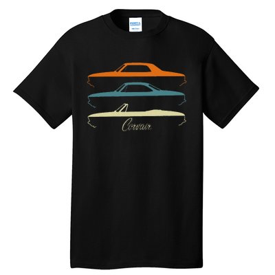 Corvair Late Model Slihouettes 1965 1966 1967 1968 1969 Tall T-Shirt