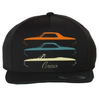 Corvair Late Model Slihouettes 1965 1966 1967 1968 1969 Wool Snapback Cap