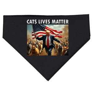 Cat Lives Matter Pres Election 2024 Cats Dogs Pets USA-Made Doggie Bandana