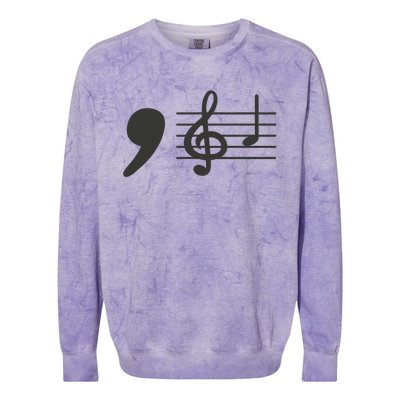 Comma La Music Notes Kamala Harris Music Teacher Elections Gift Colorblast Crewneck Sweatshirt