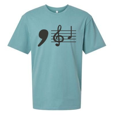 Comma La Music Notes Kamala Harris Music Teacher Elections Gift Sueded Cloud Jersey T-Shirt