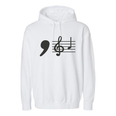 Comma La Music Notes Kamala Harris Music Teacher Elections Gift Garment-Dyed Fleece Hoodie