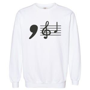 Comma La Music Notes Kamala Harris Music Teacher Elections Gift Garment-Dyed Sweatshirt