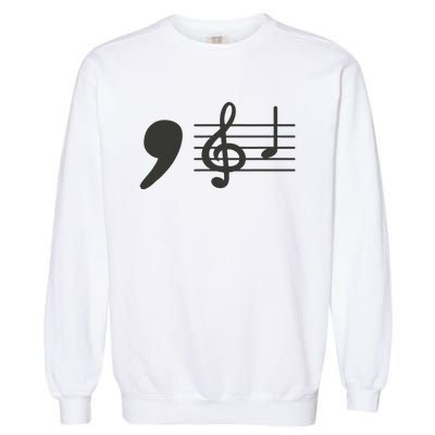 Comma La Music Notes Kamala Harris Music Teacher Elections Gift Garment-Dyed Sweatshirt