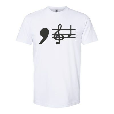 Comma La Music Notes Kamala Harris Music Teacher Elections Gift Softstyle® CVC T-Shirt