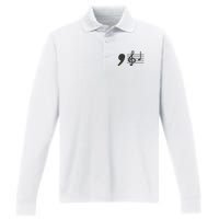 Comma La Music Notes Kamala Harris Music Teacher Elections Gift Performance Long Sleeve Polo