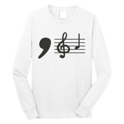 Comma La Music Notes Kamala Harris Music Teacher Elections Gift Long Sleeve Shirt