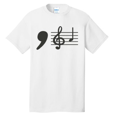 Comma La Music Notes Kamala Harris Music Teacher Elections Gift Tall T-Shirt