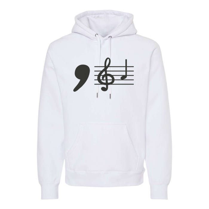 Comma La Music Notes Kamala Harris Music Teacher Elections Gift Premium Hoodie