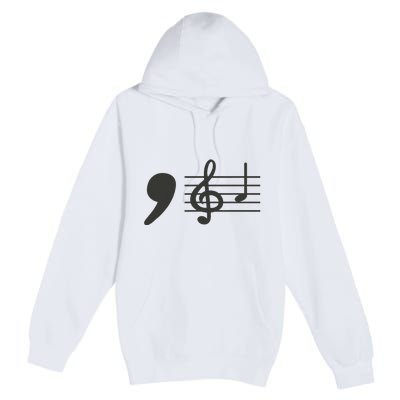 Comma La Music Notes Kamala Harris Music Teacher Elections Gift Premium Pullover Hoodie