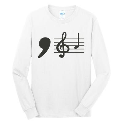 Comma La Music Notes Kamala Harris Music Teacher Elections Gift Tall Long Sleeve T-Shirt