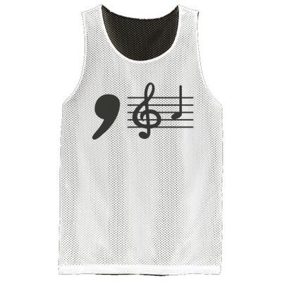 Comma La Music Notes Kamala Harris Music Teacher Elections Gift Mesh Reversible Basketball Jersey Tank