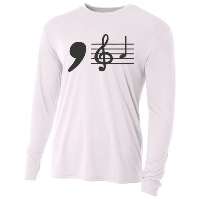 Comma La Music Notes Kamala Harris Music Teacher Elections Gift Cooling Performance Long Sleeve Crew