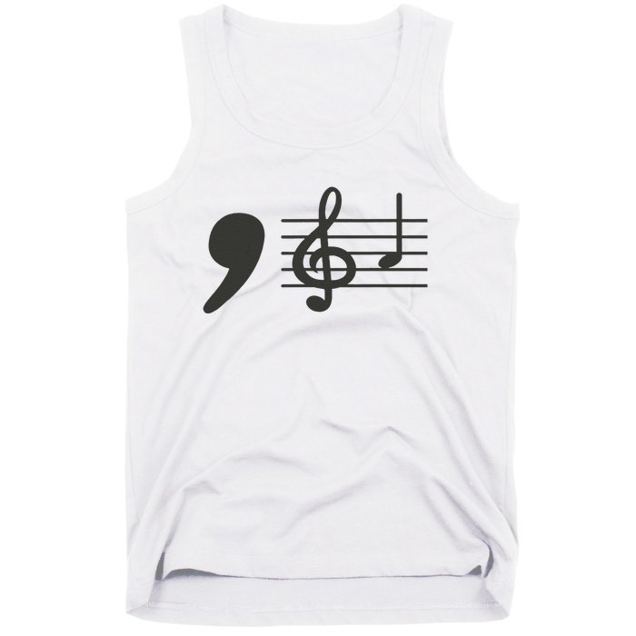 Comma La Music Notes Kamala Harris Music Teacher Elections Gift Tank Top